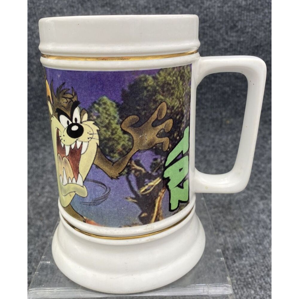 Vintage 1996 Looney Tunes Tasmanian Devil Ceramic Beer Stein Mug Taz 6"